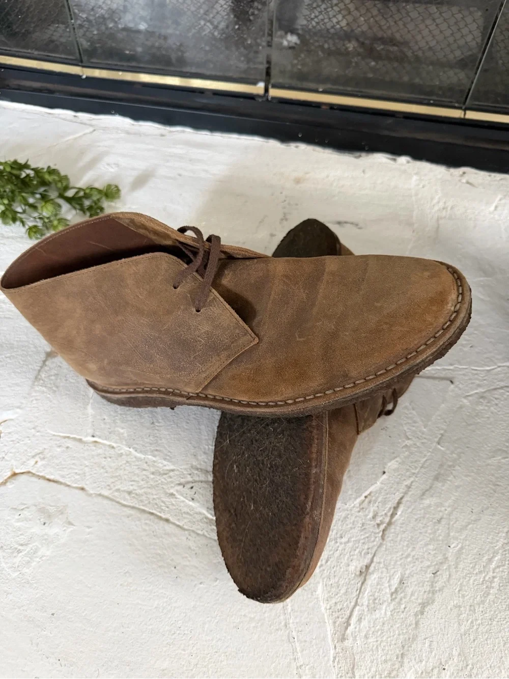 J. Crew Tan Suede Chukka Boots